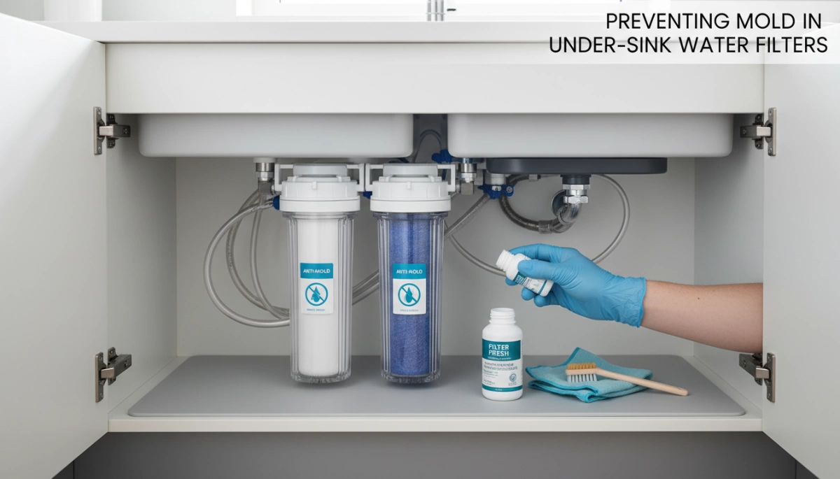 Prevención del moho en filtros de agua debajo del fregadero zP0o7Y Prevención del moho en filtros de agua debajo del fregadero