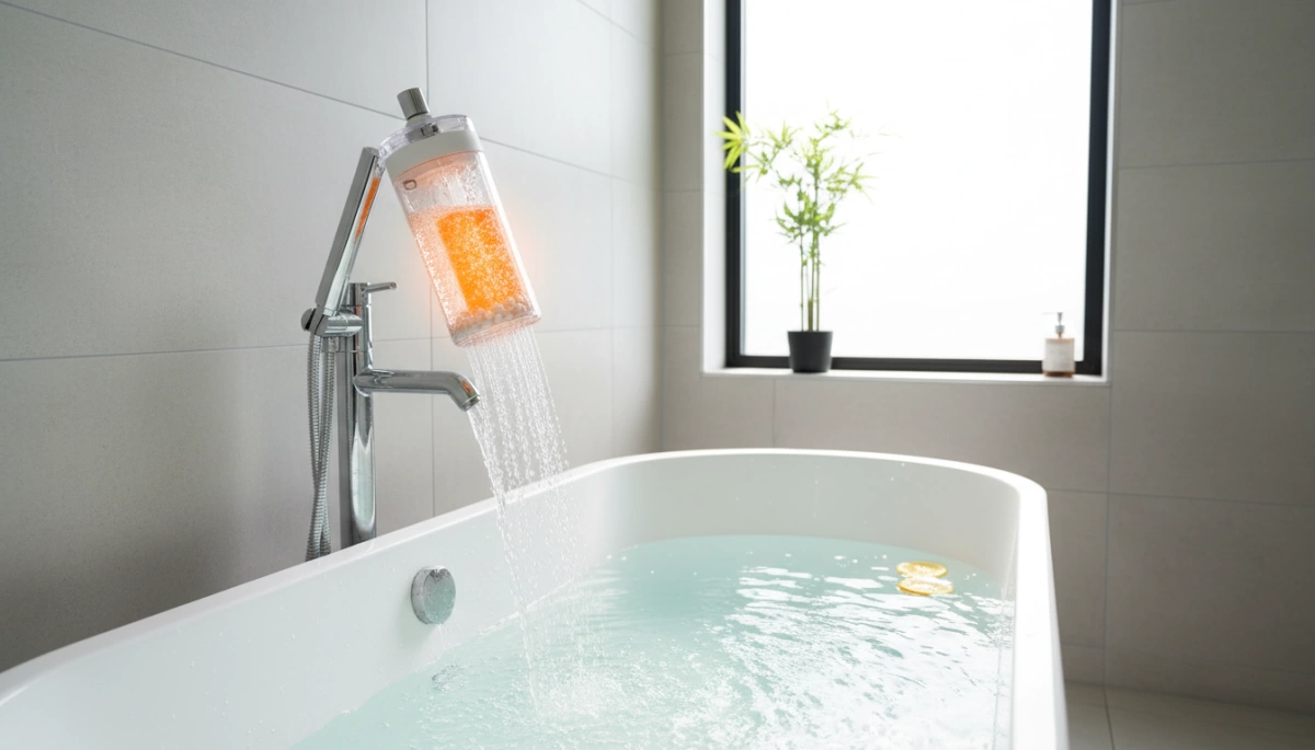 Vitamin C infüzyonlu banyo suyu filtresi