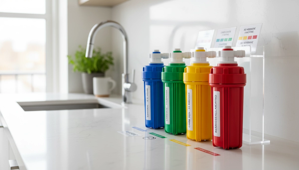 水フィルターのカラーコーディングによるリピート販売