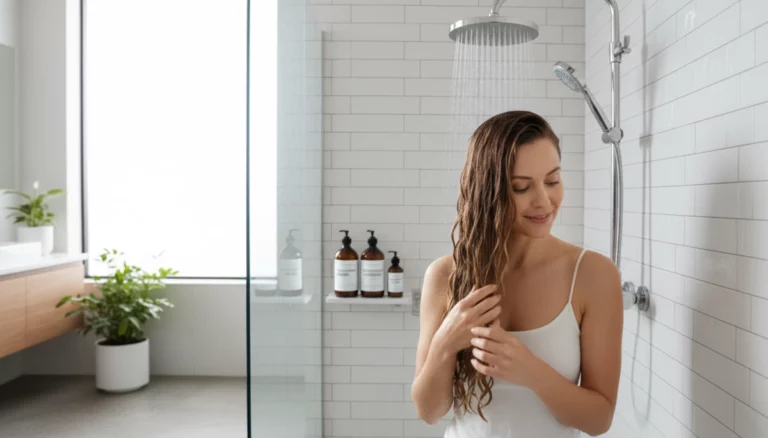 Vantaggi per la cura dei capelli dell'acqua del bagno senza cloro 9vi