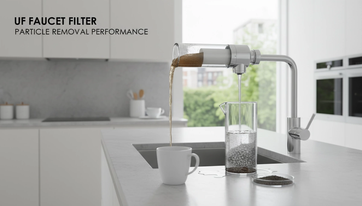Rendimiento de eliminación de partículas del filtro de grifo UF ELL5 Rendimiento de eliminación de partículas del filtro de grifo UF