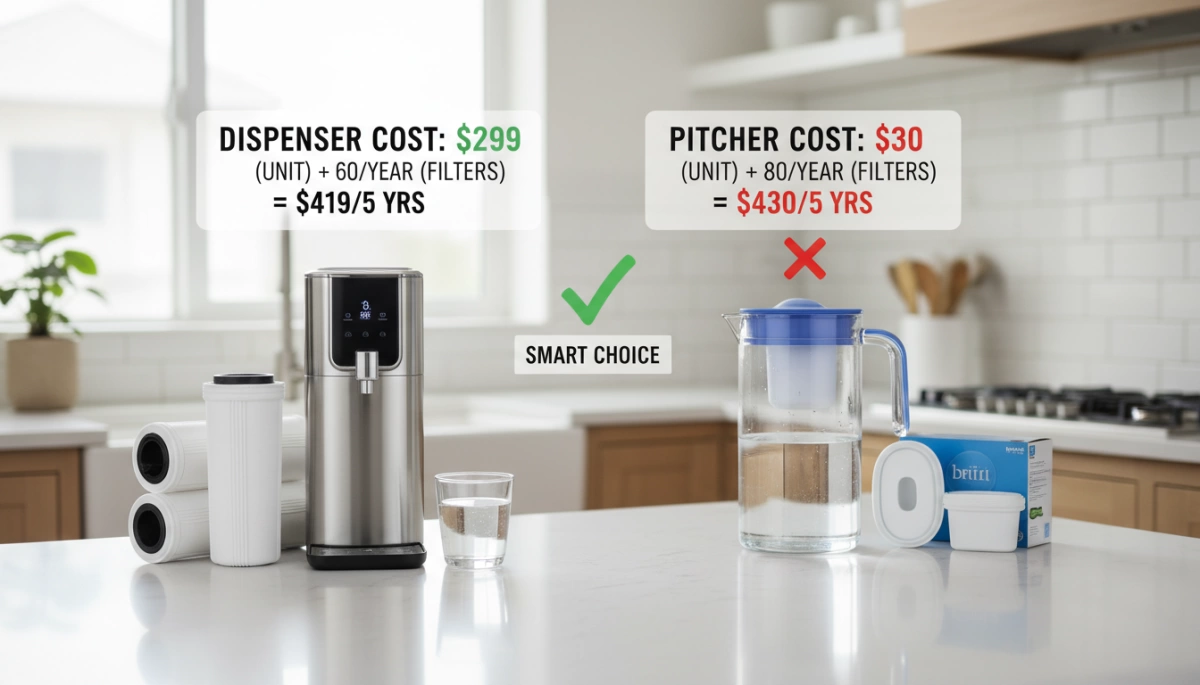 Análise de Custos de Dispenser de Filtro de Água vs Jarra 35 Análise de Custos de Dispenser de Filtro de Água vs Jarra