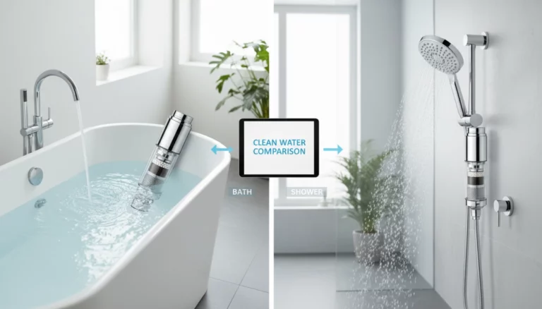 Bath Water Filter vs Shower Filter Comparison pPZi