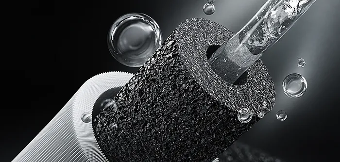 Activated carbon media for chlorine reduction
